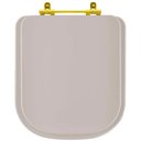 Ver imagem 1 de Assento Sanitário Poliéster Axis Barbante para vaso Deca com Ferragem Dourada