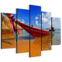 Ver imagem 1 de Quadros Decorativos Sala barco mar