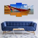 Ver imagem 2 de Quadros Decorativos Sala barco mar