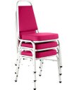 Ver imagem 1 de Kit com 3 Cadeiras Empilháveis Linha Hotel Plus Rosa