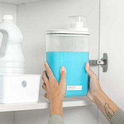 Kit 2 Dispenser para Sabão Líquido Amaciante 1,5l e 2,3l Flow Tampa Medidora ou - 4