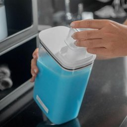 Kit 2 Dispenser para Sabão Líquido Amaciante 1,5l e 2,3l Flow Tampa Medidora ou - 5