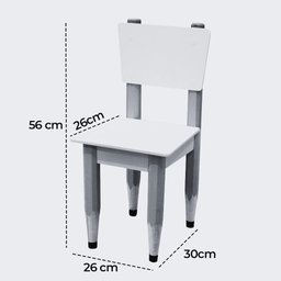 Conjunto Mesa e 2 Cadeiras Infantil Formato Lápis Tesoura:vermelho - 2