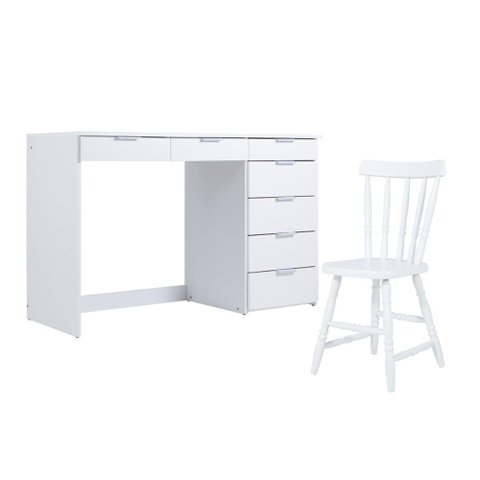 Mesa de Escritório Ditália 7 Gavetas com Cadeira Pe-90