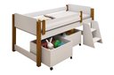 Ver imagem 2 de Cama Naty Branco/Mel com 2 nichos e escadinha