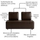 Ver imagem 7 de Sofá Modular Block 3 Lugares Fixo Café Courino Milani Movelaria