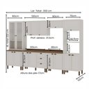Ver imagem 2 de Cozinha Completa com Cristaleira 8 Peças com Tampo 350cm Friz Genialflex