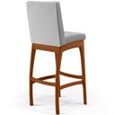 Ver imagem 6 de Kit 06 Banquetas Altas Para Cozinha Sala de Jantar Fixa Mila B04 Linho Cinza - Lyam Decor