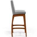 Ver imagem 5 de Kit 06 Banquetas Altas Para Cozinha Sala de Jantar Fixa Mila B04 Linho Cinza - Lyam Decor