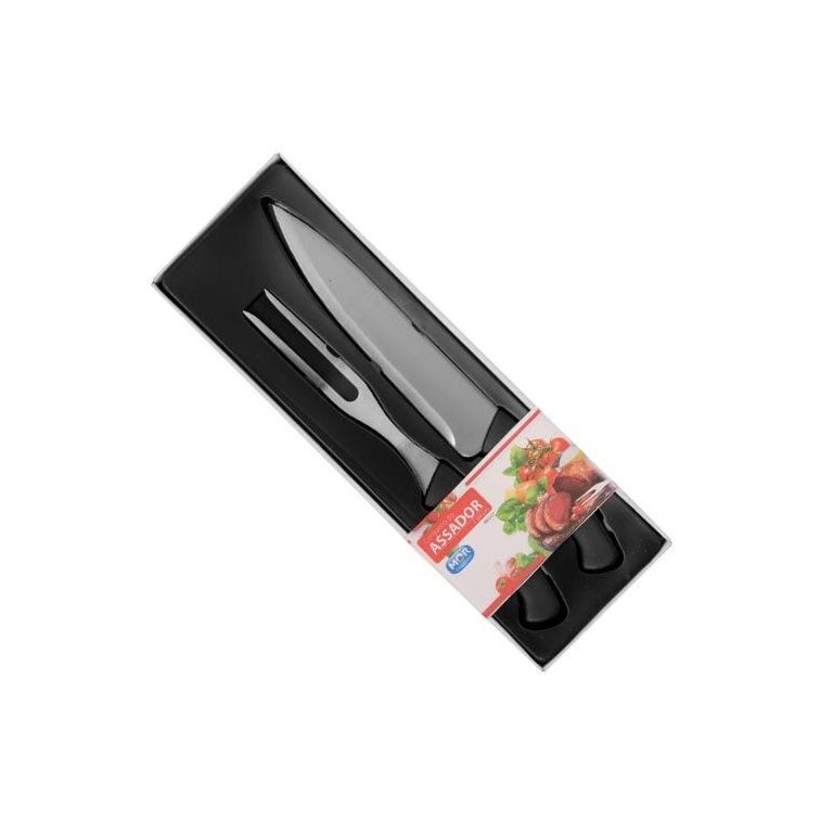 CONJUNTO DO ASSADOR, GARFO + FACA DE INOX