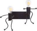 Ver imagem 1 de Arandela Moderna Bonecos Metal Preto 2E27 PARIS LUZ