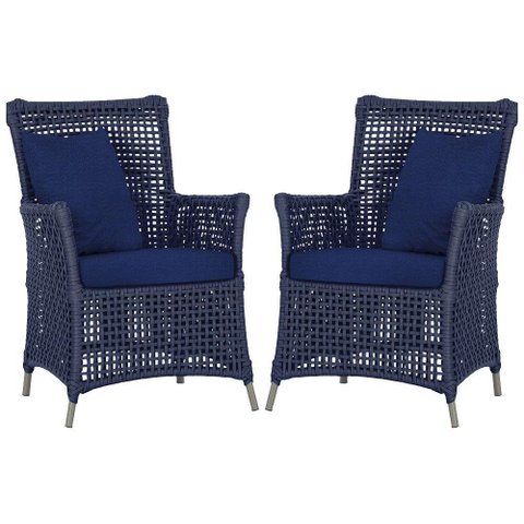 Poltronas Igapó Alumínio Pintura Fendi Corda Náutica E10 Azul