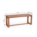 Ver imagem 3 de Mesa de Madeira Maciça 140cm Retangular com Bancos 4 Lugares Craft Marrom/Garapa