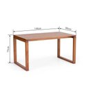Ver imagem 2 de Mesa de Madeira Maciça 140cm Retangular com Bancos 4 Lugares Craft Marrom/Garapa