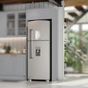 Ver imagem 1 de Fechamento para Geladeira Modulado com Armário 1 Porta Basculante Americana Henn - Cinza