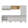 Cozinha Modulada Completa 287cm 5 Peças com Balcão para Cooktop Veneza Multimóveis Mp2271 Branco - 6