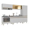 Cozinha Modulada Completa 287cm 5 Peças com Balcão para Cooktop Veneza Multimóveis Mp2271 Branco - 2
