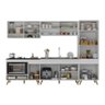 Cozinha Modulada Completa 287cm 5 Peças com Balcão para Cooktop Veneza Multimóveis Mp2271 Branco - 4