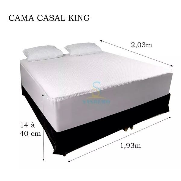 Capa Protetor Para Colchão Anti Alérgico Cama Box King 2,03m x 1,93m - 3