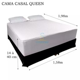 Capa Protetor Para Colchão Anti Alérgico Cama Casal Queen 1,98m x 1,58m - 3
