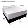 Capa Protetor Para Colchão Anti Alérgico Cama Casal Queen 1,98m x 1,58m - 3