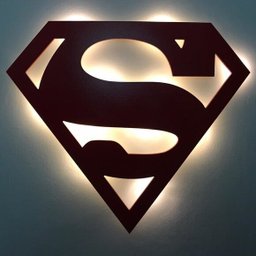 Luminária em MDF Superman led branco quente - BRANCO FRIO - 1
