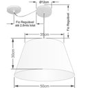 Ver imagem 2 de Lustre Pendente Cone com Desvio Md-4283 Cúpula 30/35x50cm Rustico Cinza - Bivolt