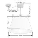 Ver imagem 4 de Lustre Pendente Cone com Desvio Md-4283 Cúpula 30/35x50cm Rustico Cinza - Bivolt