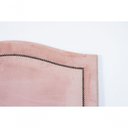 Ver imagem 4 de Cabeceira Solteiro 90x60 Veludo Rosê Tachas Fumê