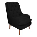 Ver imagem 3 de Kit 2 Poltronas Decorativas Lille Suede Preto - Dominic Decor
