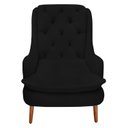 Ver imagem 4 de Kit 2 Poltronas Decorativas Lille Suede Preto - Dominic Decor