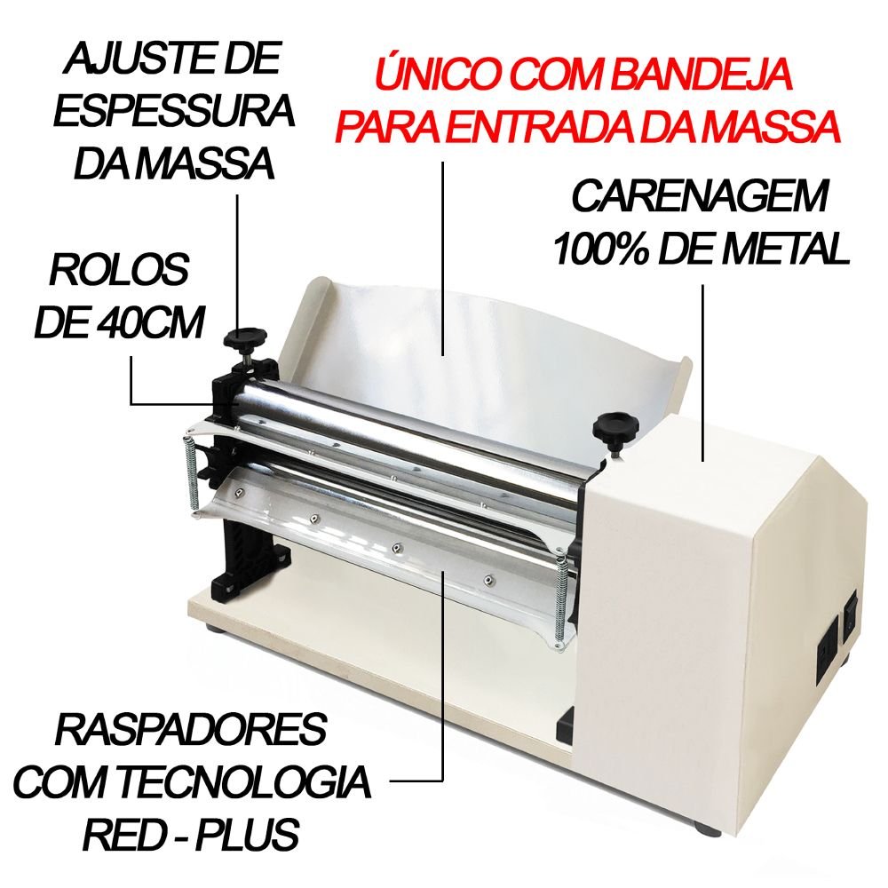 Cilindro Laminador Elétrico Saro Standart Bivolt 400x57mm CSC - 4