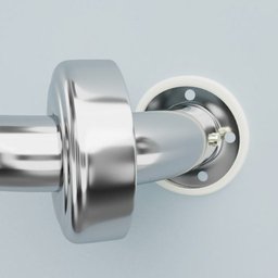 Barra alça de apoio para idoso Reta 90 cm em aço inox - Barracerta - 4