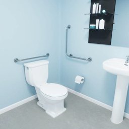 Barra alça de apoio para idoso Reta 40 cm em aço inox - Barracerta - 2