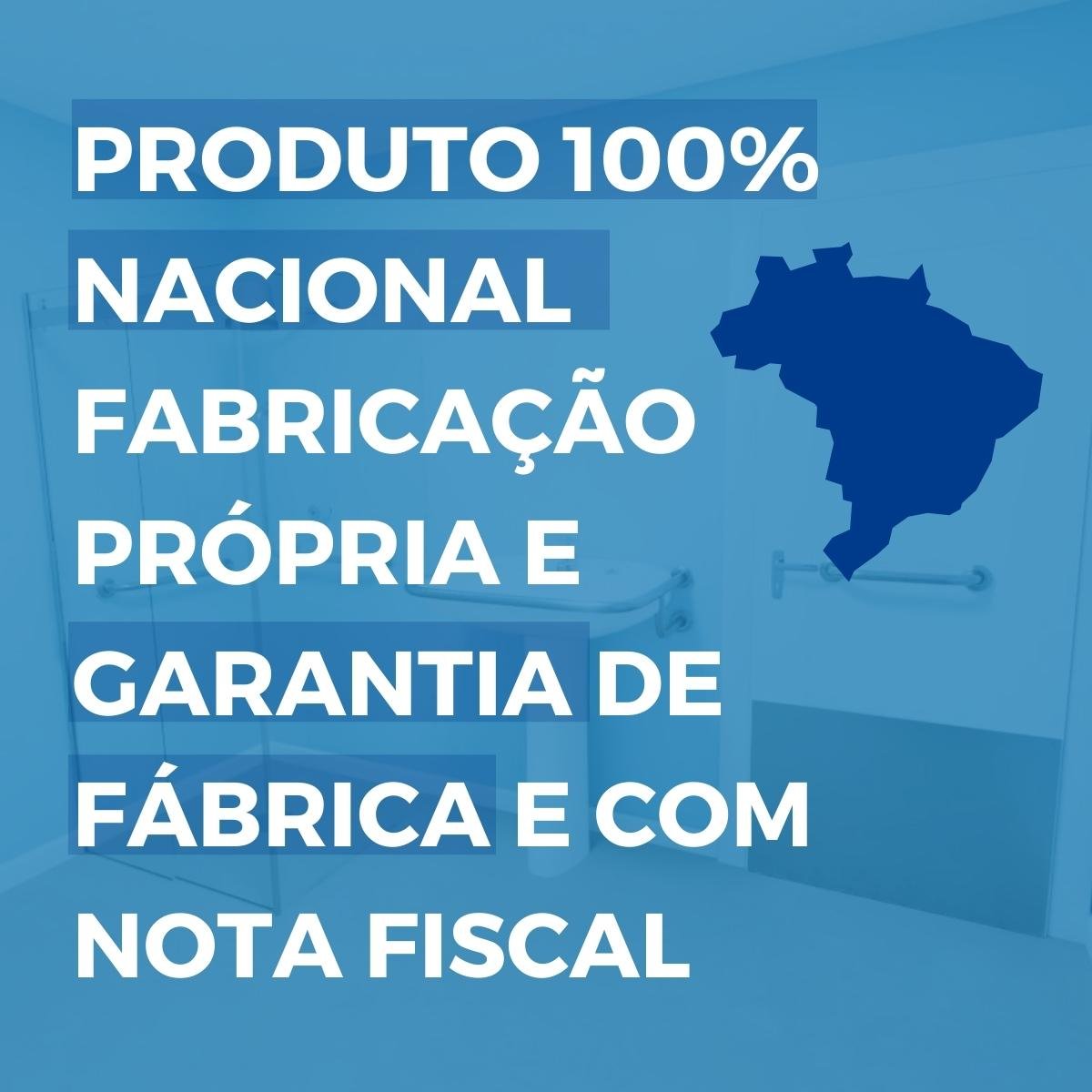 Barra de apoio em L para box 80x80 cm de aço inox - Barracerta - 7