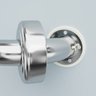 Barra de apoio em L para box 80x80 cm de aço inox - Barracerta - 4