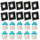 Ver imagem 3 de Kit 10x Spot Embutir Recuado Gu10 C/ Lâmpada Eco 6w Stella Cor:preto - Branco Quente