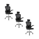 Ver imagem 1 de Kit 3 Cadeiras Escritório Diretor Giratória Vita Preto