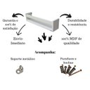 Ver imagem 3 de Prateleira Banheiro Cosméticos MDF Branco - 4 Peças