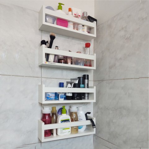 Prateleira Banheiro Cosméticos Em MDF - 4 Peças