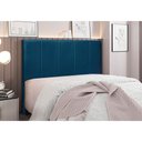 Ver imagem 4 de Cabeceira Cama Box Solteiro 90 Cm Arizona Veludo Azul Marinho S04 - D'Rossi