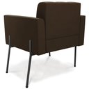 Ver imagem 7 de Poltrona para Sala Pé Metal Preto Kit 2 Ana Suede Marrom - Ibiza