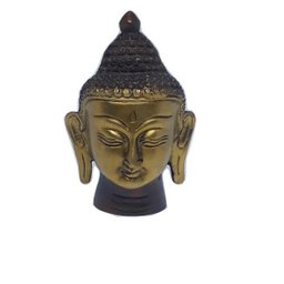 Cabeça de Buda de Bronze 10 Cm - 1