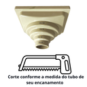 Ver imagem 3 de Ralo Inox 304 Modelo 15x15 Dubai com Tela e Coletor Bege Saída Adapt de 40mm até 100mm