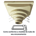 Ver imagem 5 de Ralo Inox 304 Modelo 15x15 Dubai com Tela e Coletor Bege Saída Adapt de 40mm até 100mm