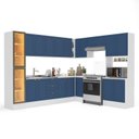Ver imagem 6 de Cozinha Completa Modulada 10 Peças com Cristaleira e Rodapé Pérola Yescasa