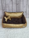 Ver imagem 5 de Cama G Dourada e Marrom Pet Colchão para Cachorro G Caminha Caes e Gatos Personalizada com Nomes