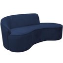Ver imagem 1 de Sofá Curvo 02 Lugares 150cm Eron Braço Direito Veludo Azul Marinho - Nexta Casa