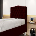 Ver imagem 1 de Cabeceira Estofada Decorativa Pollux para Cama Box 90 para Cama de Solteiro Sued Bordô Aradecor