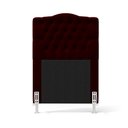 Ver imagem 3 de Cabeceira Estofada Decorativa Pollux para Cama Box 90 para Cama de Solteiro Sued Bordô Aradecor